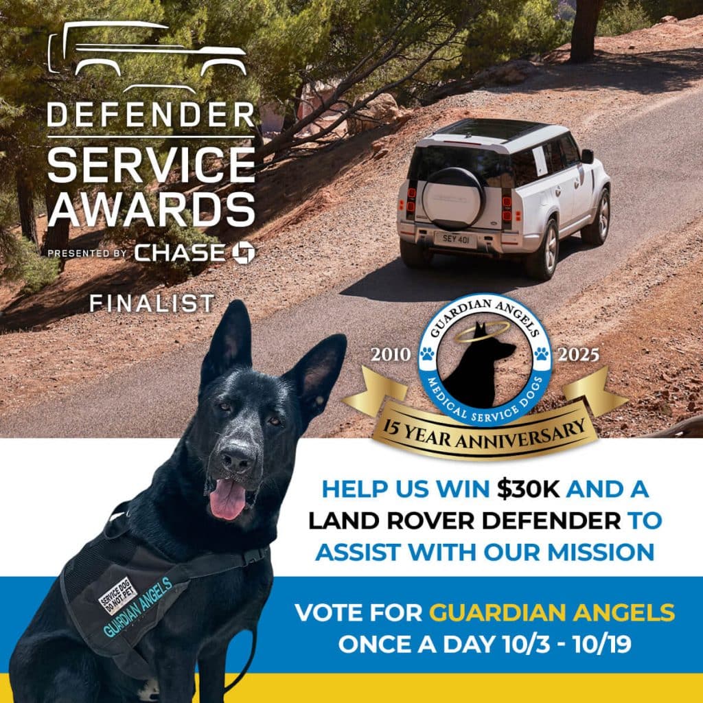 Guardian Angels Medical Service Dogs NAMED FINALIST FOR THE 2025 DEFENDER SERVICE AWARDS, PRESENTED BY CHASE