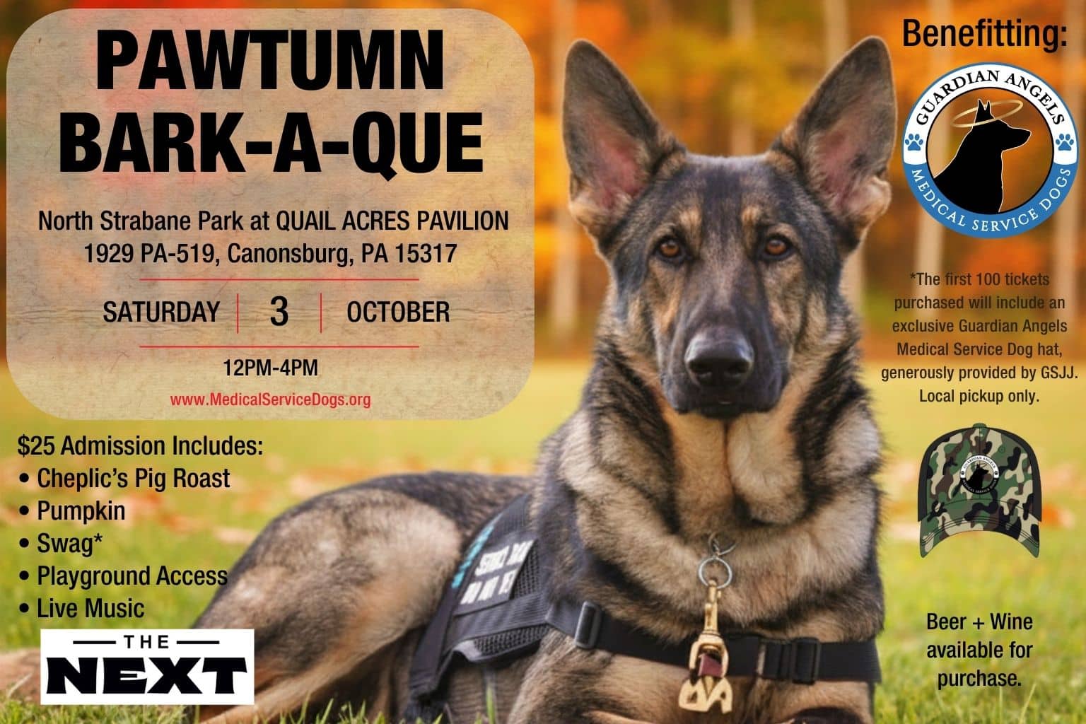 UPMC, RANGE RESOURCES, 84 LUMBER, AND PENNSYLVANIA AMERICAN WATER SUPPORT GUARDIAN ANGELS’ PAWTUMN BARK-A-QUE